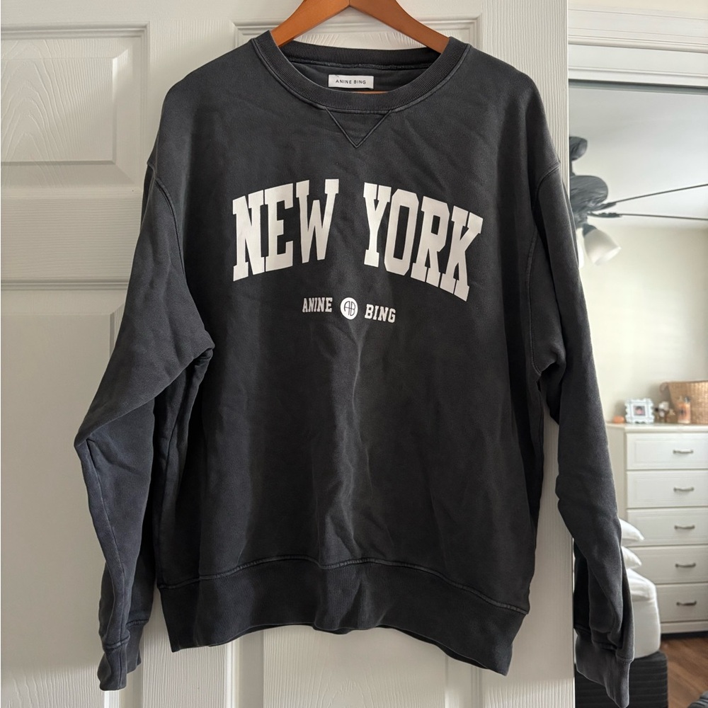 Anine Bing Woman’s Black Crewneck Sweater